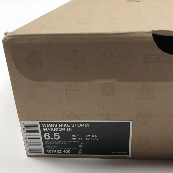 Nike Storm Warrior Retro Sneaker Boots Space Blue - Picture 8 of 8